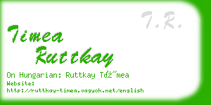 timea ruttkay business card